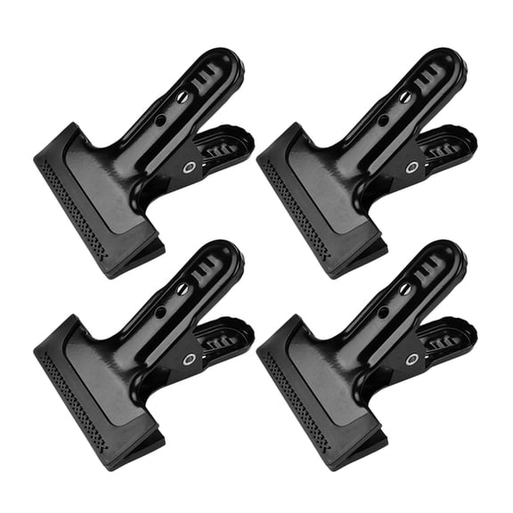 WHAMVOX 4-Pack Large Photography Background Clips, Heavy Duty Cold Rolled Steel Cloth Clamp Set for Studio and Photo Shoot