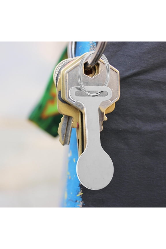 4Pcs Portable Silver Quarter Holder Keychain Coin Holders for Shopping Cart