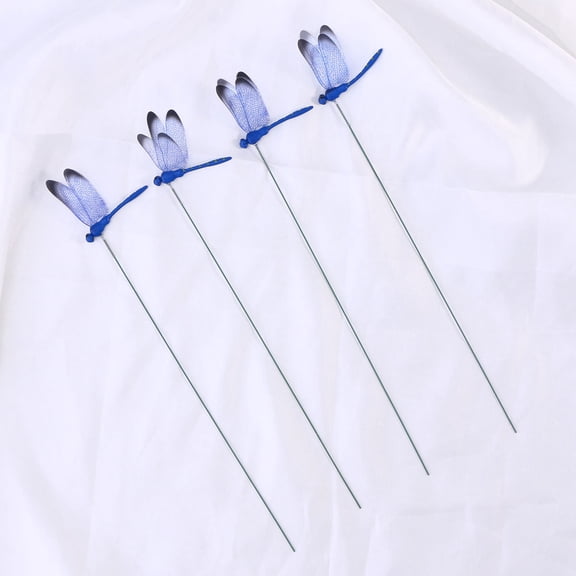 WHAMVOX 4Pcs Simulation Dragonfly Waterproof for Garden Decor and Party Decorations