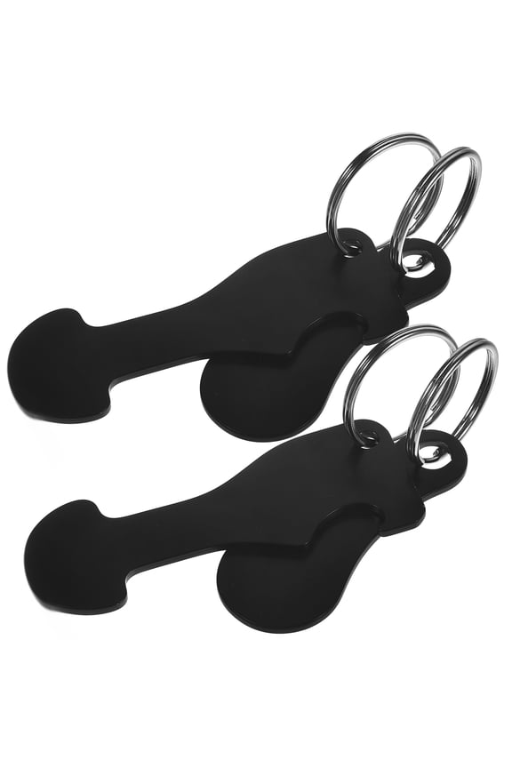 4Pcs Trolley Tokens Metal Keychain Shopping Trolley Token 1.1Inx0.7Inx0.1In