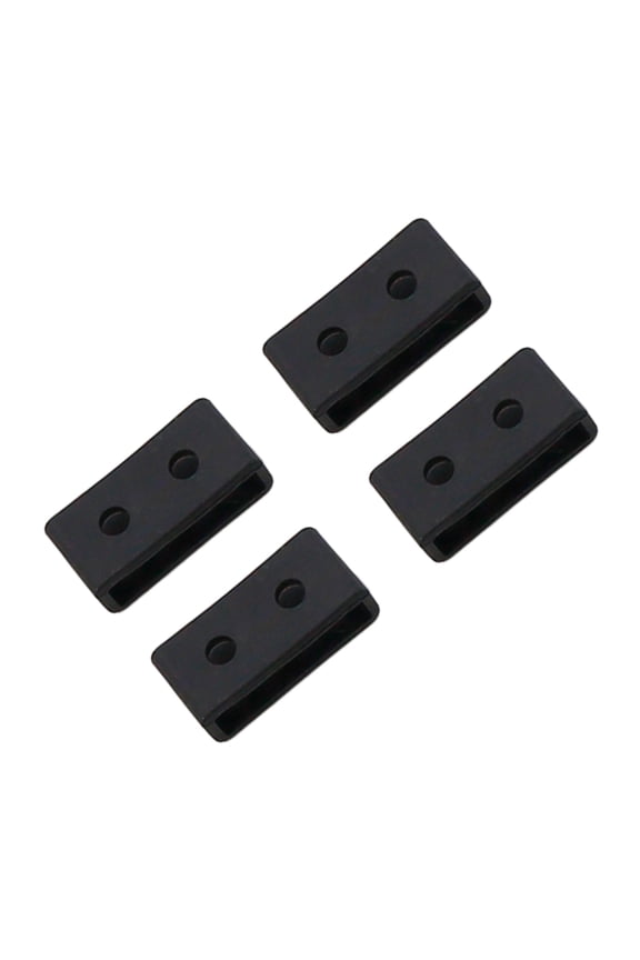 4Pcs Watch Accessories Black Silicone Straps for Wristwatches