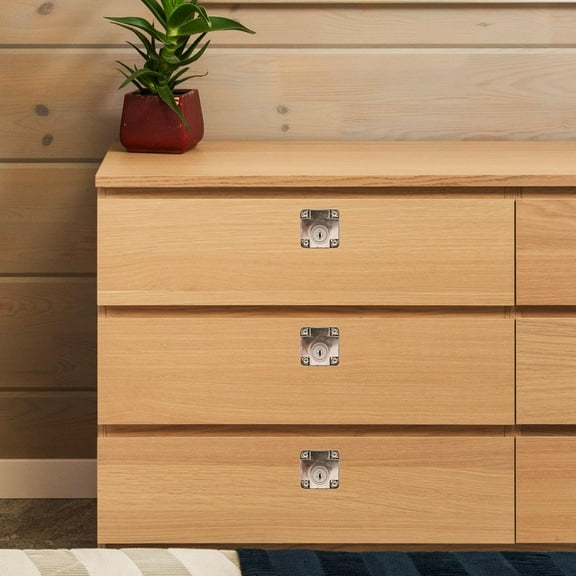 WHAMVOX 4Set Drawer Locks Zinc Alloy Simple Design for Adult Office and Home Furniture