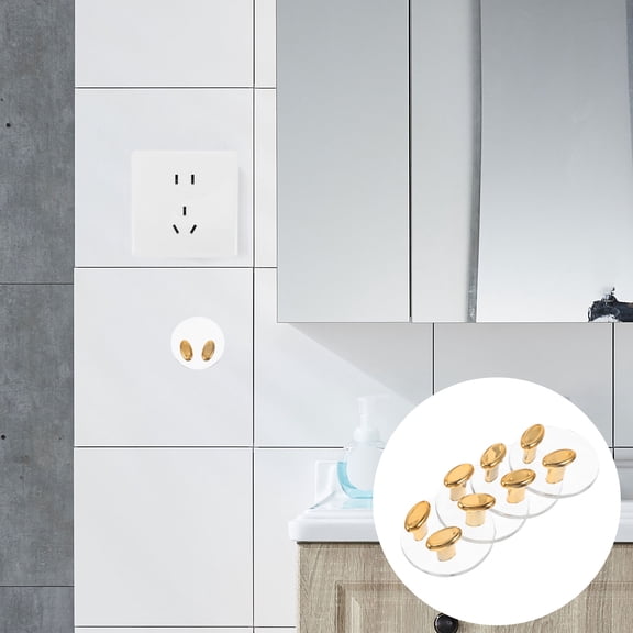 WHAMVOX 4pcs Adhesive Cable Clips For Kitchen And Bathroom No Drill Power Plug Socket Hanger Holder Clear Hooks For Walls Cord Organizer For Appliances