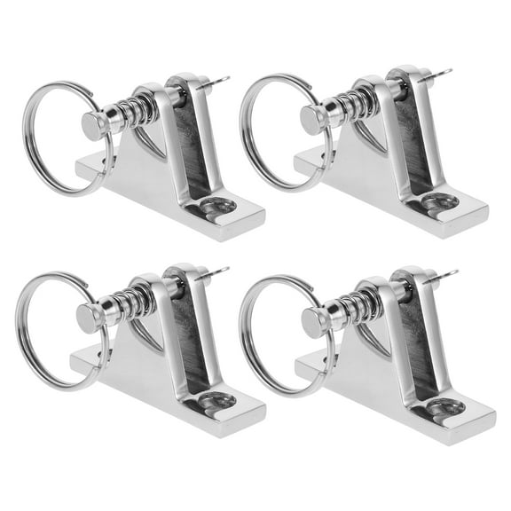 WHAMVOX 4pcs Bimini Hinge With Stainless Steel Marine Bimini Top Fitting Hardware Deck Installation Screws