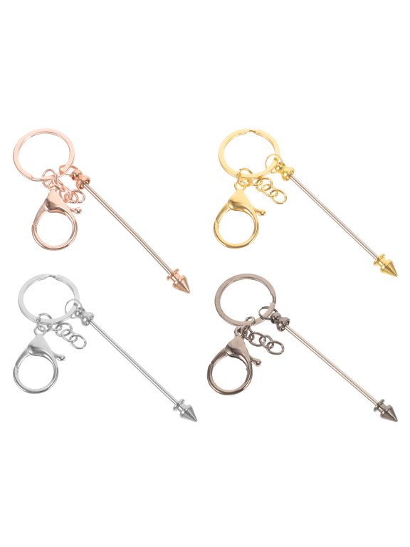 4pcs Blank Metal Key, Zinc Alloy Keychains for Making and Craft Projects