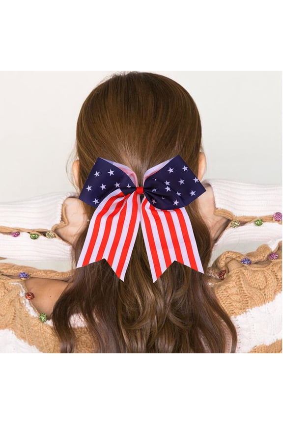 4pcs Bowkont Hair Band America Flag Hair Rope Hair Ring for Kids Children Girls