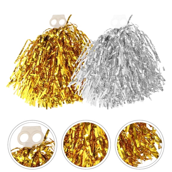WHAMVOX 4pcs Cheerleading Pom Poms Party Cheering Props Gymnastics Cheer Pompom Props
