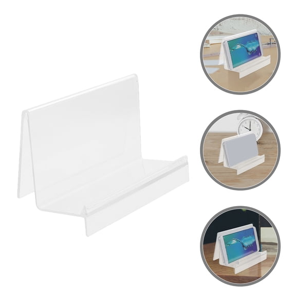 WHAMVOX 4pcs Display Stands for Mobile Phone Sturdy Space-Saving Clear Wallet Display Stand Retail Displays Holders