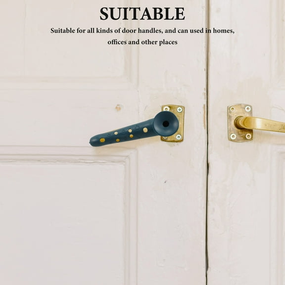 WHAMVOX 4pcs Door Handle Wall Protector Silicone Knob Cover Sleeve Baby Safety Proof Furniture Bumpers Guard Suction Cup Anti-Scald Grip Cushion For Office Home Kids