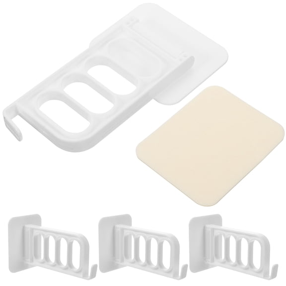 WHAMVOX 4pcs Folding Wall-mounted Drying Rack Clothes Hanger Holder Balcony Folding Hanger