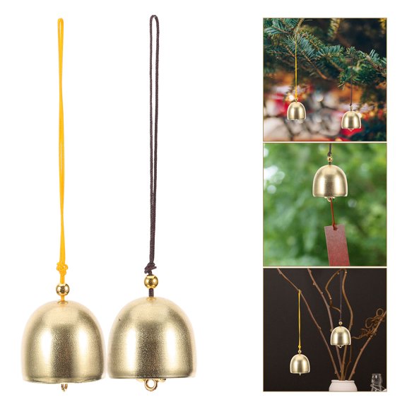 WHAMVOX 4pcs Home Vintage Metal Bell Christmas Metal Wind Bell Delicate Pendant Making Charm