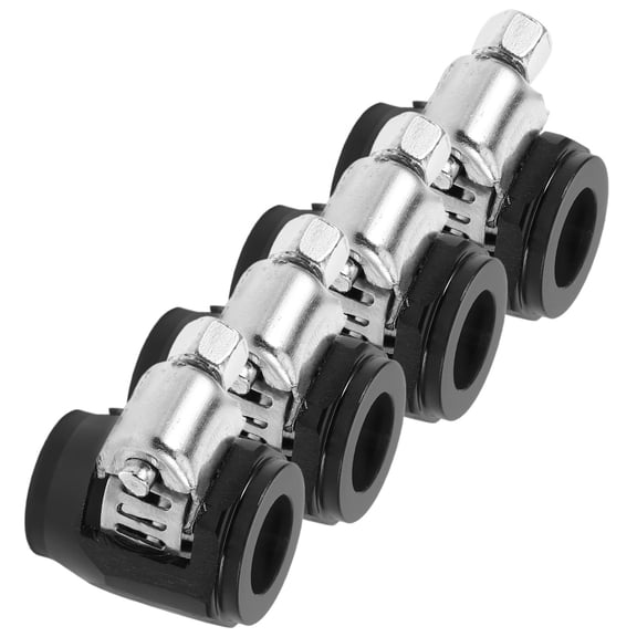 WHAMVOX 4pcs Hose Aluminum Alloy Clip Hose Fastener Oil Tube Clamp Hose Clamp Car Accessory Rubber Hose Clamp For Replacement
