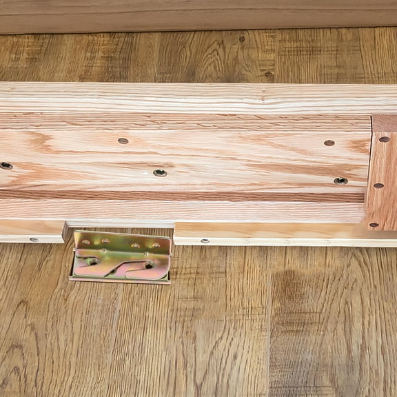 WHAMVOX 4pcs Invisible Bed Connector Rail Brackets Hardware Bed Frame Installation Wood Bed Bracket Fasteners Heavy Duty Bed Support Rails Connectors