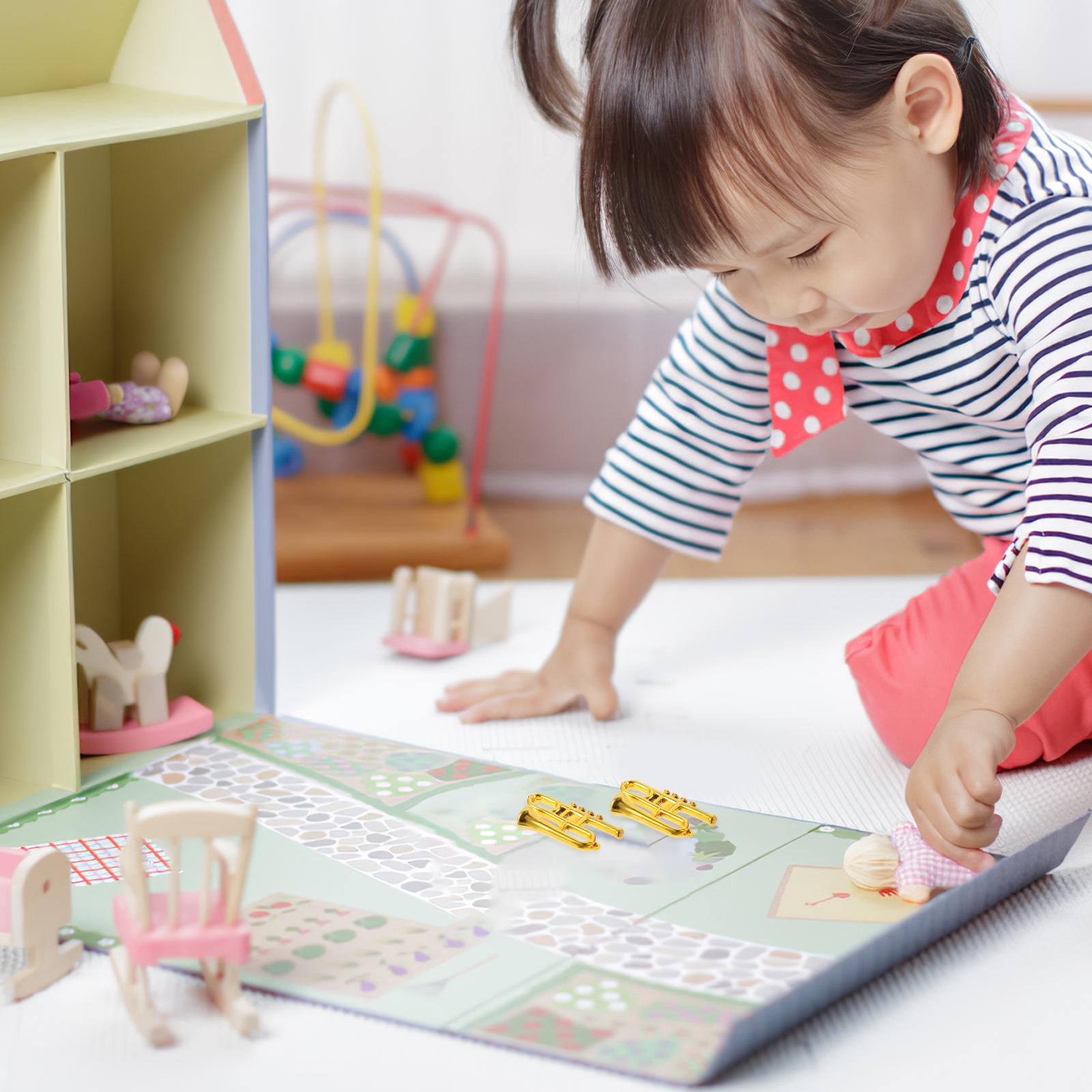 WHAMVOX 4pcs Miniature Musical Instruments Miniature Instrument Tiny ...