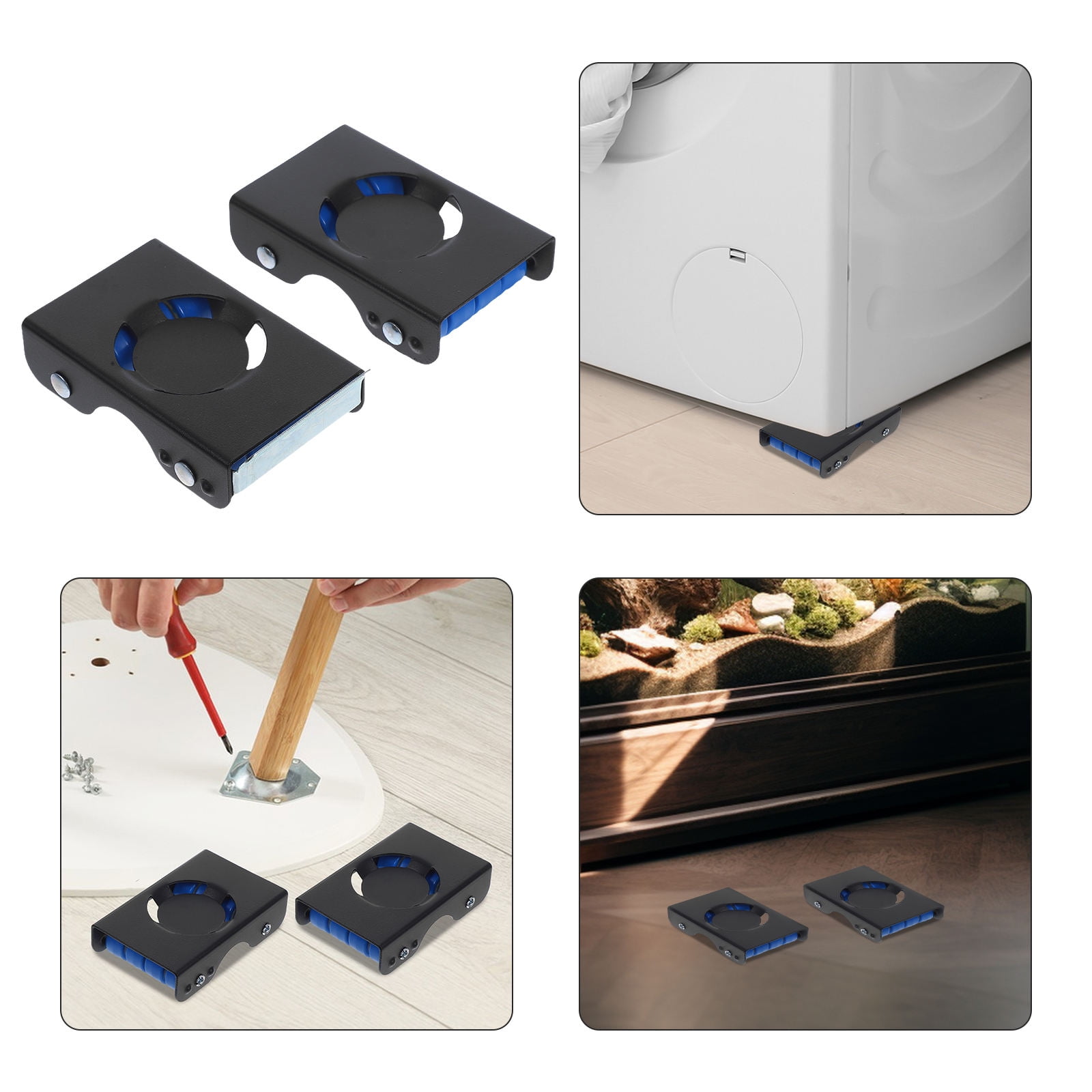WHAMVOX 4pcs Moving Sliders for Heavy Furniture Convenient and Heavy-Duty Appliance Rollers for Refrigerator Washing Machine and Fish Tanks Easy Moving and Lifting Tool