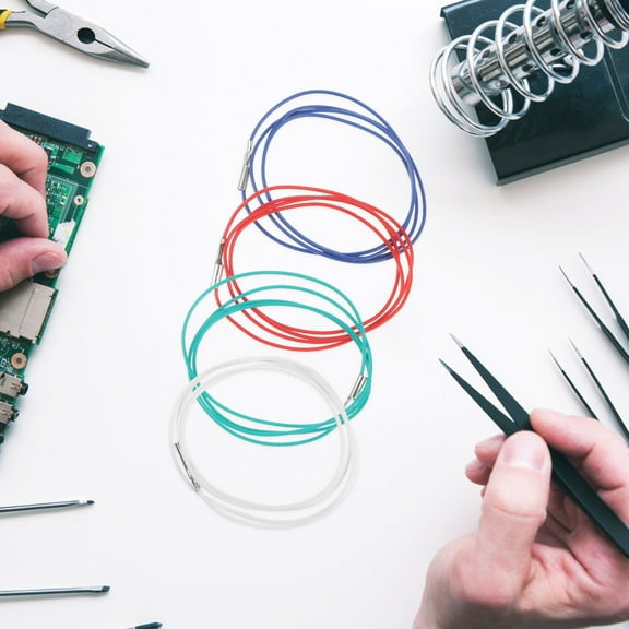 WHAMVOX 4pcs Phono Wires Stereo Cable Leads Lead Wire Replacement Copper Stable Cable Leads