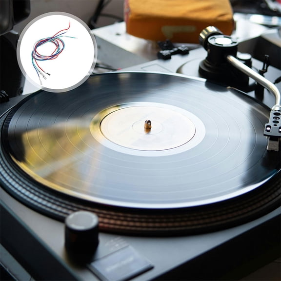 WHAMVOX 4pcs Phonograph Head Wire For Turntable And Gramophone Phono Cable Leads Header Wires For Turntable Phono Headshell Replacement Accessories