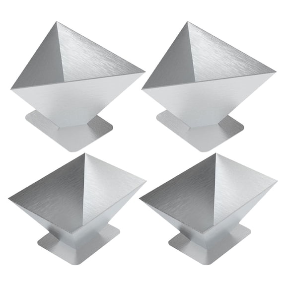 WHAMVOX 4pcs Pyramid Cake Mold Rice Dumpling Molds Stainless Steel Pyramid Mold for Chinese Dragon-Boat Festival Rice Press Maker for Kitchen and Restaurant