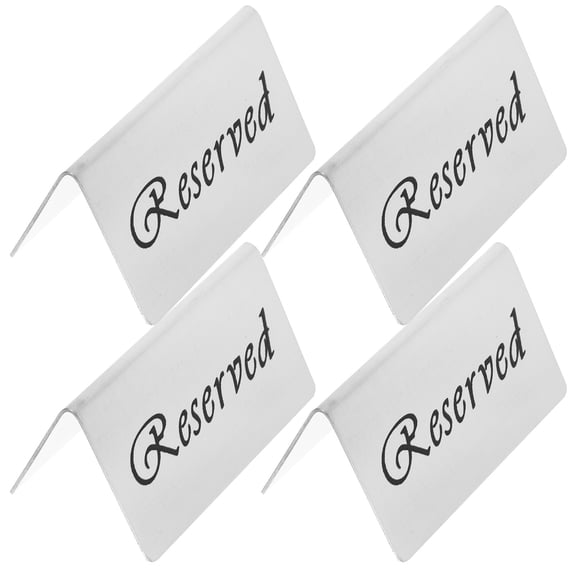 WHAMVOX 4pcs Reserved Table Sign Double-sided Reserved Desk Tent Sign Party Reserved Seat Sign