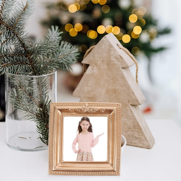 WHAMVOX 4pcs Resin Frame Picture Vintage Mini Frames for Photography Wedding Photo Prop Frames Valentines Day Picture Frame for Home Decor