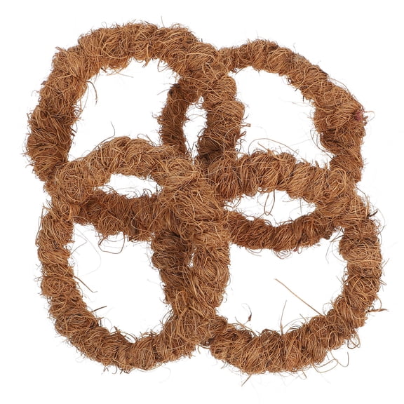 WHAMVOX Coconut Fiber Bowl Holders Stylish and Modern for Decor 4Pcs
