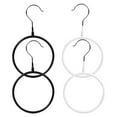 thumbnail image 1 of WHAMVOX 4pcs Scarf Hanger Round Ring Belt Hanger Rack Shawl Organizer for Closet, 1 of 8