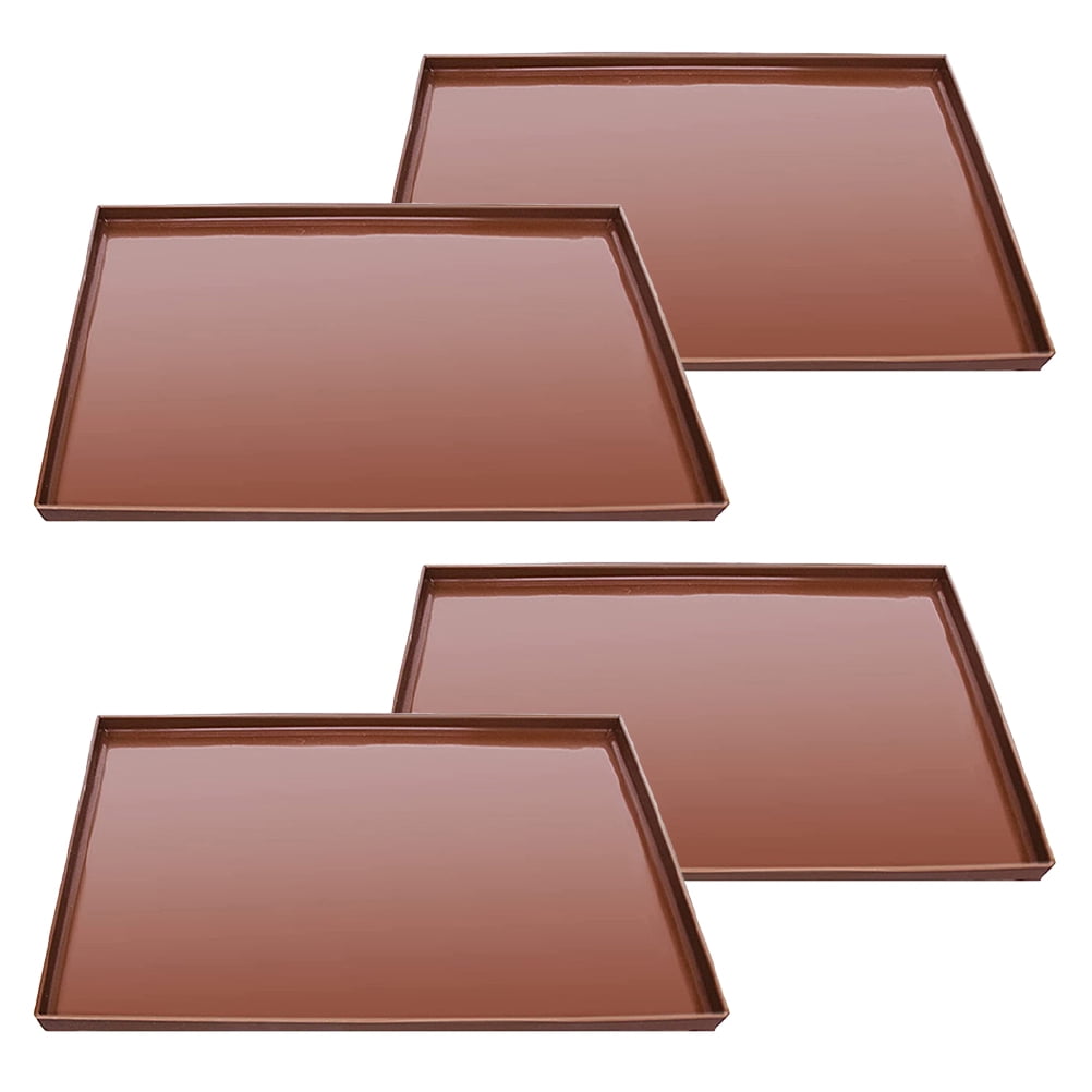 WHAMVOX 4pcs Dehydrator Silicone Sheet Nonstick Silicone Tray Dehydrator Reusable Mat Dryer Oven Mat