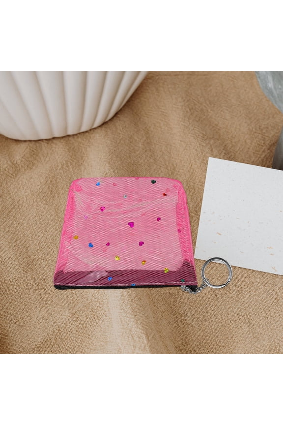 4pcs Small Purses Clear Coin Purse Small Wallet Zipper Wallet Women Change Purse