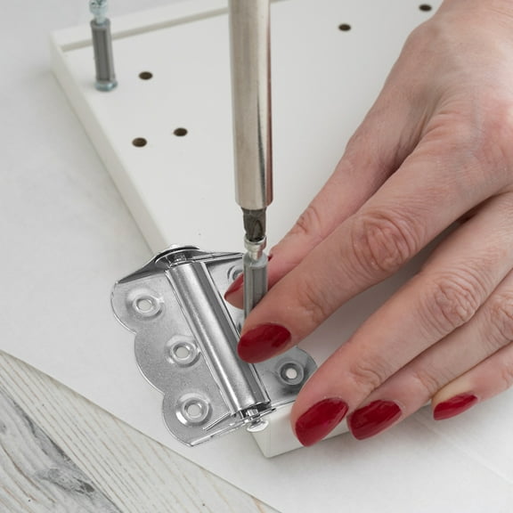 WHAMVOX 4pcs Stainless Steel Butterfly Hinges with Screws Home Furniture Hardware Automatic Door Closing Spring Hinge Cabinets Window Closet Hinge for Home