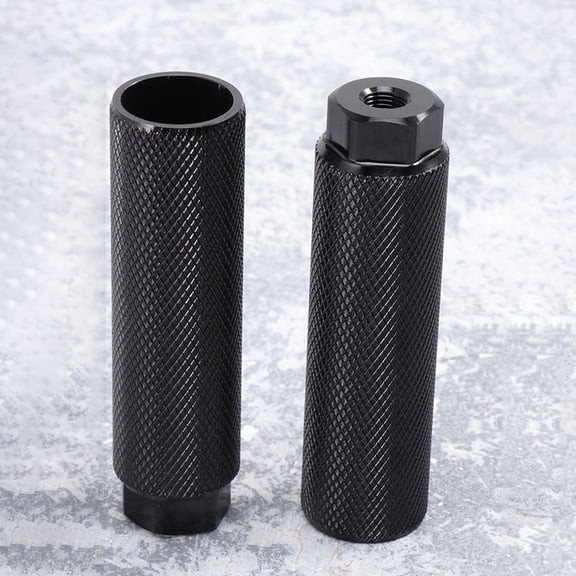 WHAMVOX Sturdy Bike Pegs with Anti-Slip Design for Safe Riding 4pcs Portable Aluminum Alloy Black Color