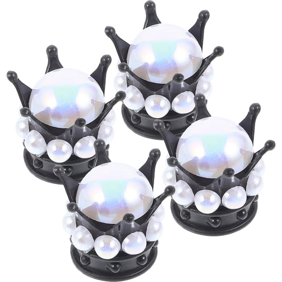 WHAMVOX 4pcs Tire Valve Cap Rhinestone Valve Stem Cover Car Decoration Cap Supply
