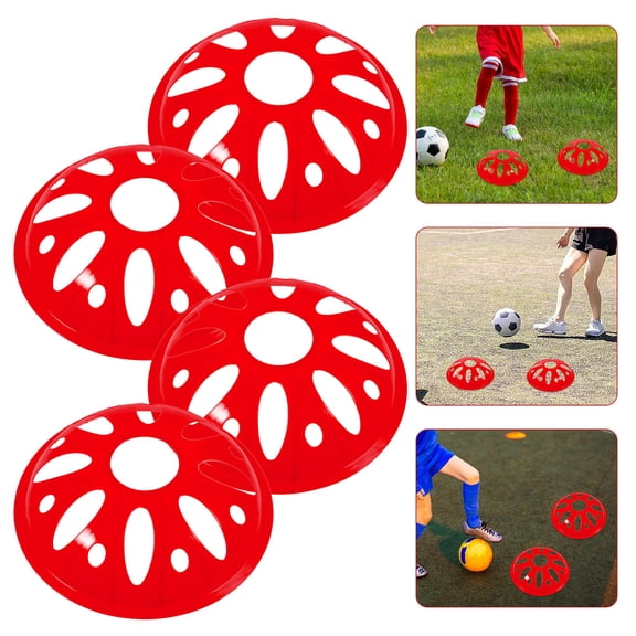 WHAMVOX 4pcs Training Soccer Cones Multi-function Football Cones Soccer Exercising Disc Cones