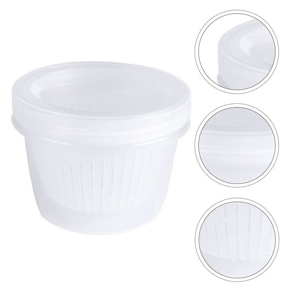 COMPUKAS Potato Storage Container Transparent 4Pcs 11.8X7.9X3.9In