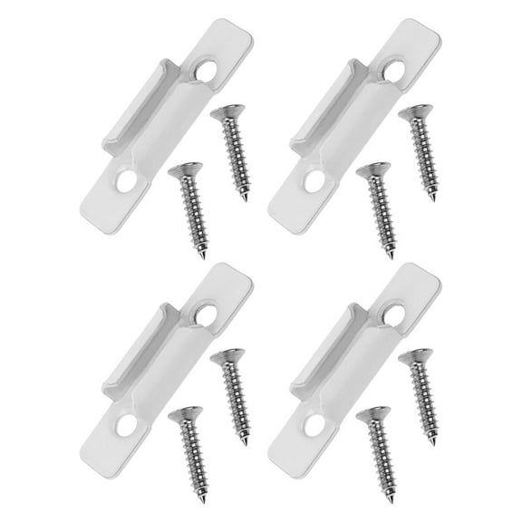 WHAMVOX 4pcs White Zinc Alloy Window Lock Heavy Duty Sash Lock Window Latch Keeper Accessory Secure Window Locking Keeper Device