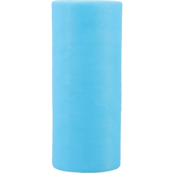 WHAMVOX 5.9 Inch x 25 Yards Wedding Tulle Roll Spool Tutu Skirt Fabric Wedding Party Gift Bow Craft (Blue)