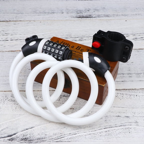 DECORNIJIA Chain Lock Bike Aluminum Alloy White 1Set Password Combination