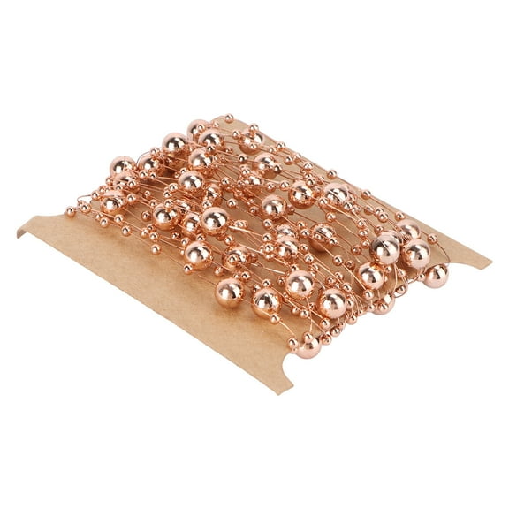 ROMANSENTIAL Beaded Trim Round Beads Craft Bead Trim Rose Gold 1Pcs for Party Decoration