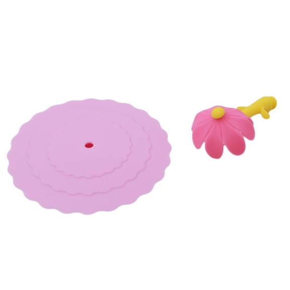 WHAMVOX  5 PCS Cups with Lids Safe Covers Silicone Candy Color Suction Seal