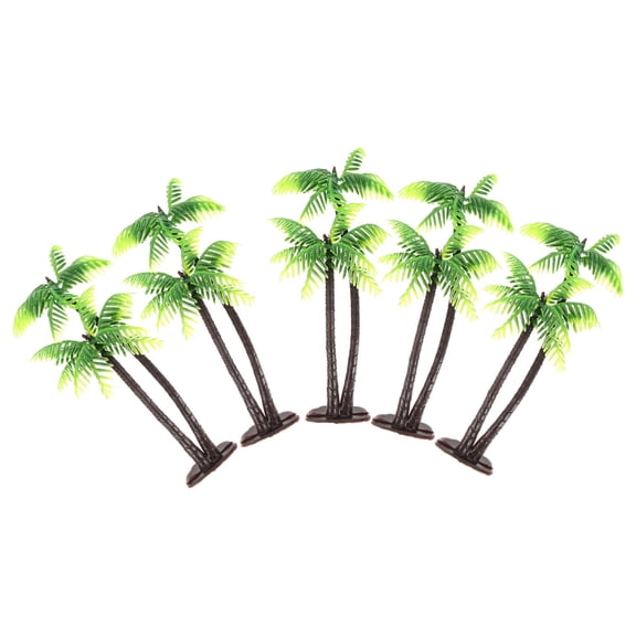 WHAMVOX 5 PCS Model Coconut Trees Park Street Diorama Scenery Layout Miniature Landscape Scenery (13cm)