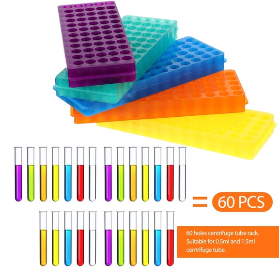 WHAMVOX  5 PCS Test Tube Centrifuge Rack Glass Plastic Tubes Organizer