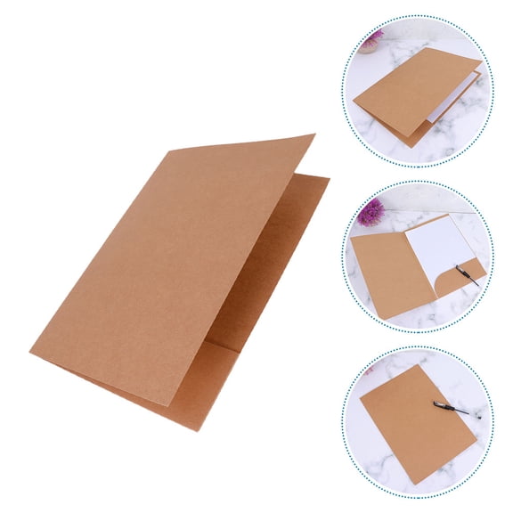 WHAMVOX 5 Pcs A4 Paper Document Folders Organizers Official Documents