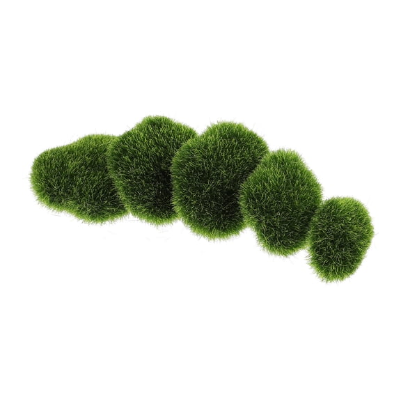 SEWCHICS Artificial Moss Rocks Green Craft Enthusiasts Garden Decoration 5Pcs
