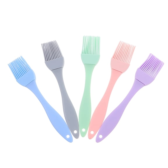WHAMVOX  5 Pcs BBQ Silicone Brush Cleaning Grill Barbeque Kitchen Baking Basting Dad