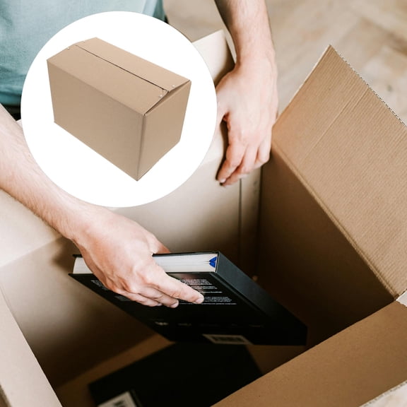 WHAMVOX  5 Pcs Boxes For Packaging Small Business Shipping Office Khaki