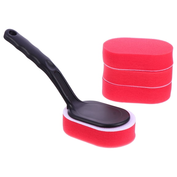 HOOWIFFY Tire Shine Detailing Brush Set Abs Sponge Assorted Color 5Pcs