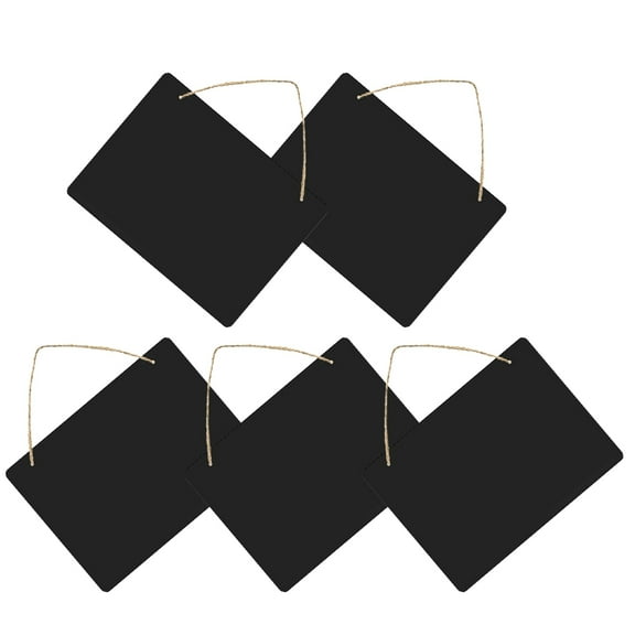 WHAMVOX 5 Pcs Chalk Black Board Small Blackboard with Lanyard