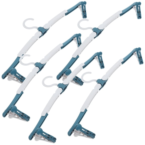 WHAMVOX 5 Pcs Collapsible Clothes Drying Rack Travel Folding Hanger