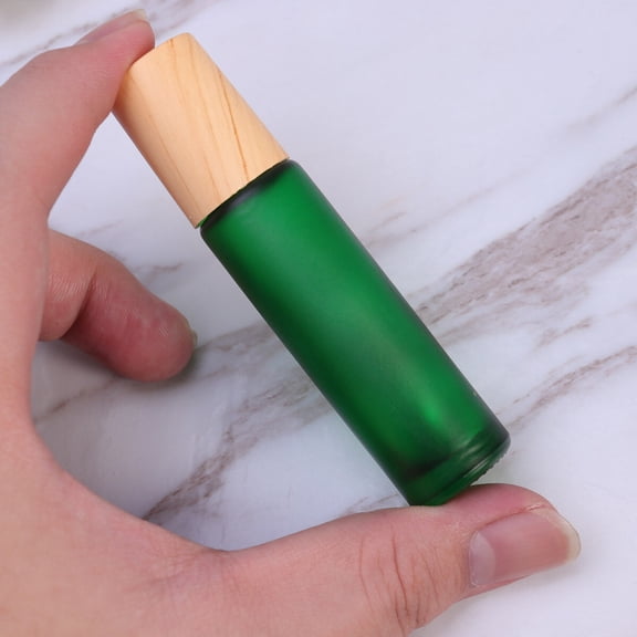WHAMVOX 5 Pcs Cologne Toiletries Roller Bottle Home Storage Travel 1.8*8.5 Cm Green