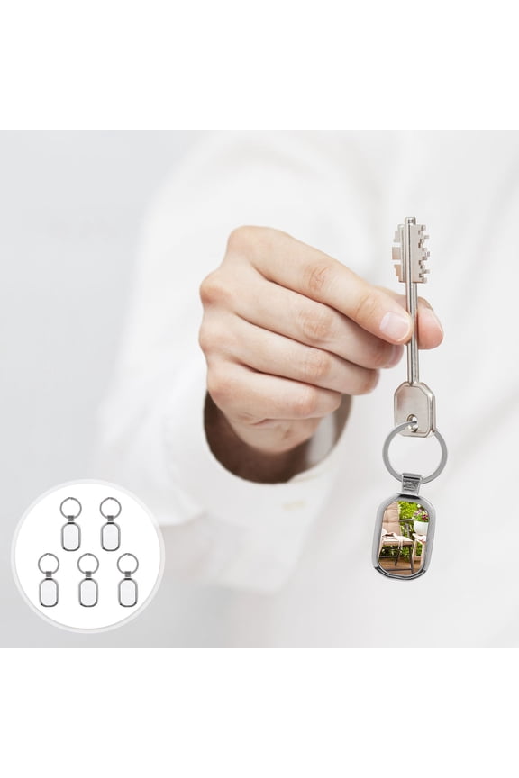 5-Pack Sublimation Keychain Blanks Metal Craft Accessories for Decoration