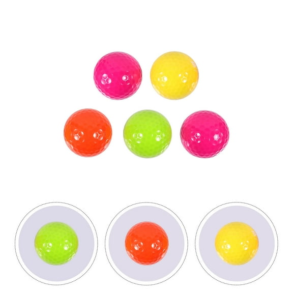 WHAMVOX 5 Pcs Golf Rainbow Ball Small Balls Practice for Kids Child